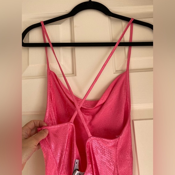 ZARA Hot Pink Animal Print Mini Dress - Picture 5 of 7